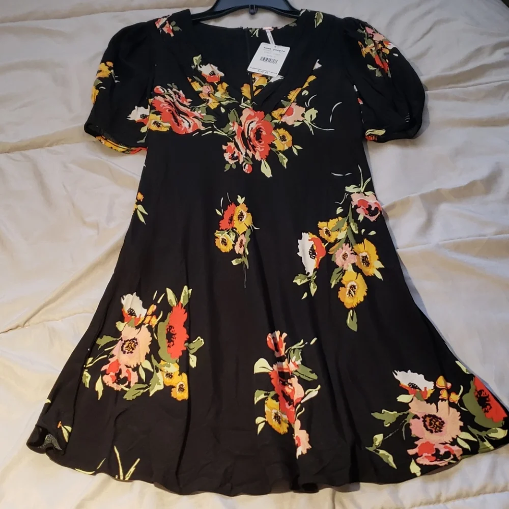 Free People Neon Garden Floral Mini Dress
